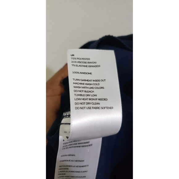 Figs Women's Casma Three-Pocket Scrub Top Navy Blue XL Short Sleeve V-Neck - Picture 4 of 6